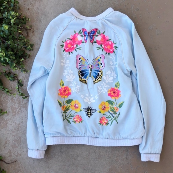 Lauren Moshi Jackets & Blazers - Lauren Moshi RARE Butterfly Satin Bomber